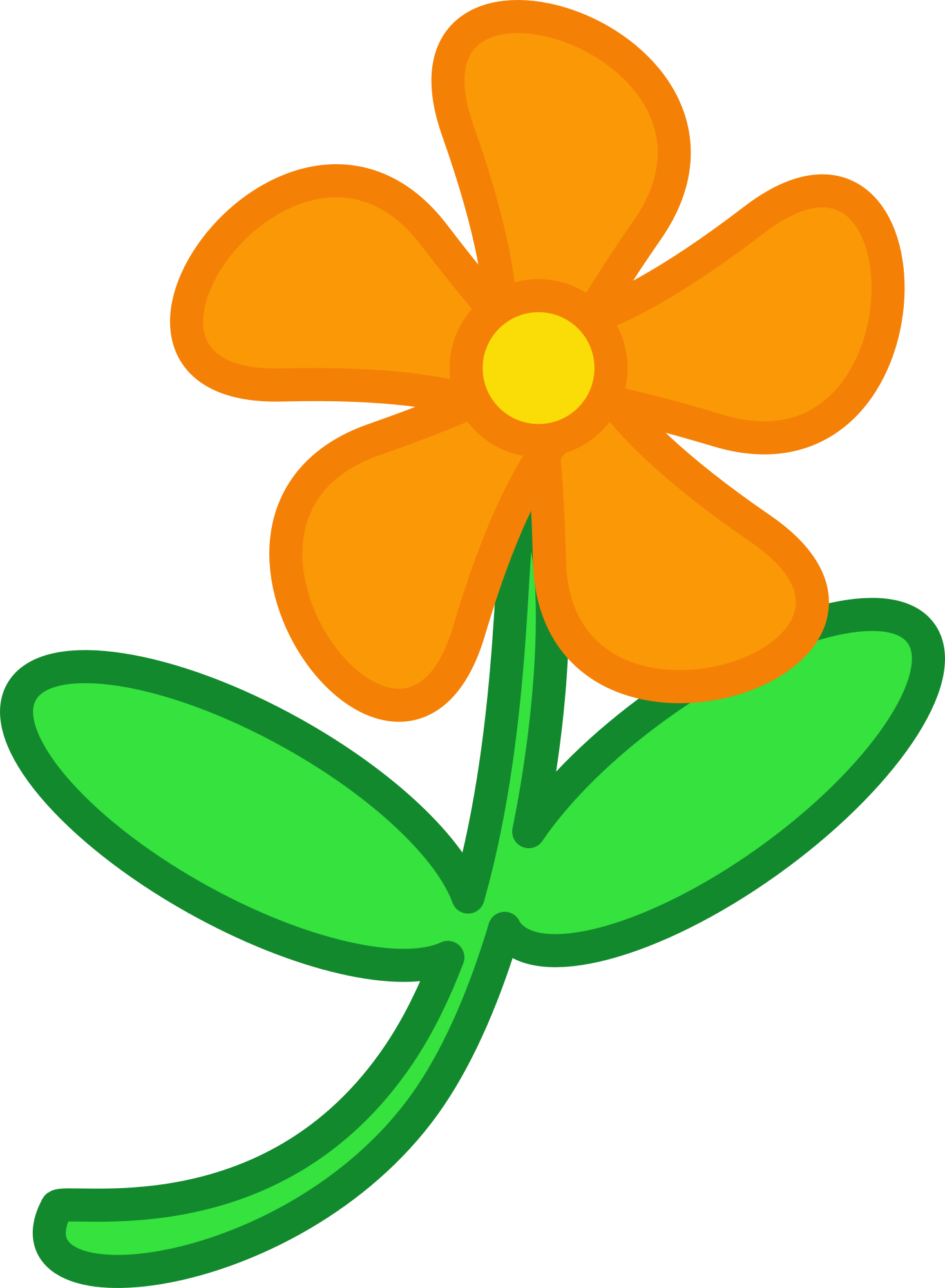 Flower Stem by @barnheartowl, A green flower stem, on @openclipart