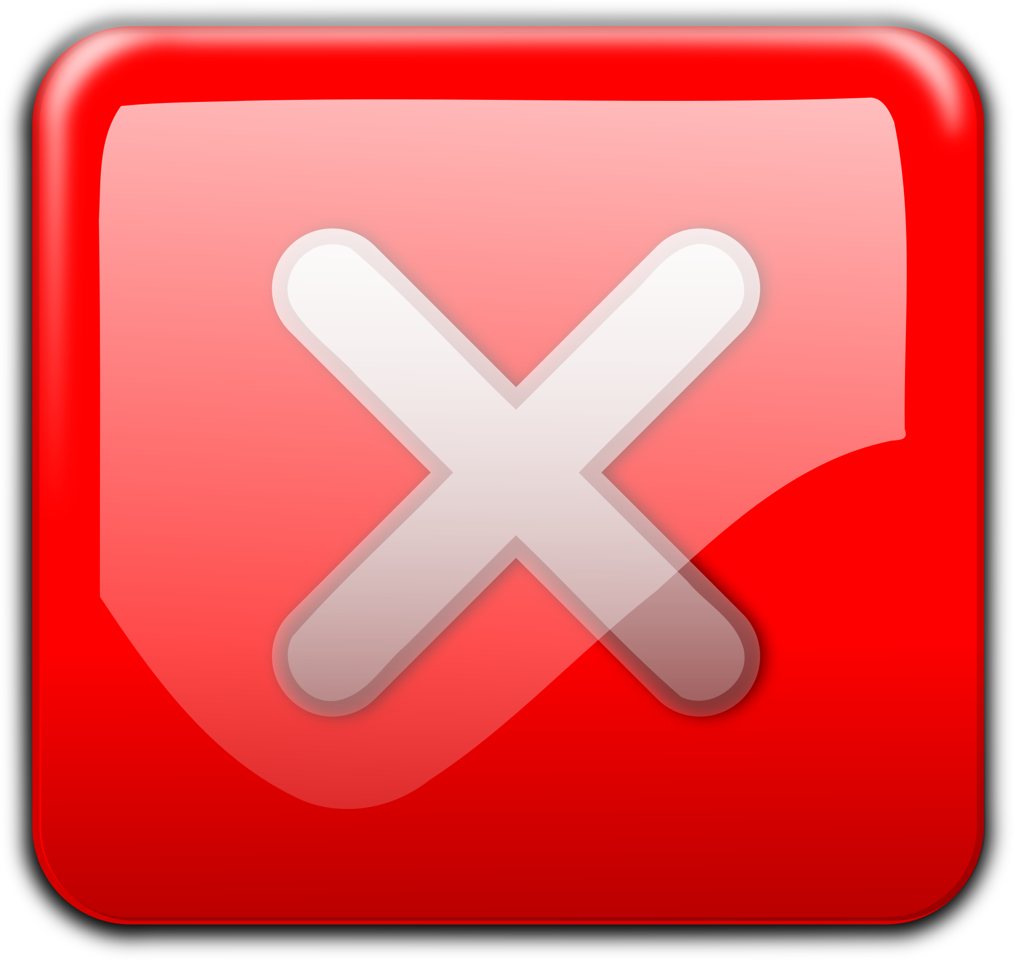 red cancel button