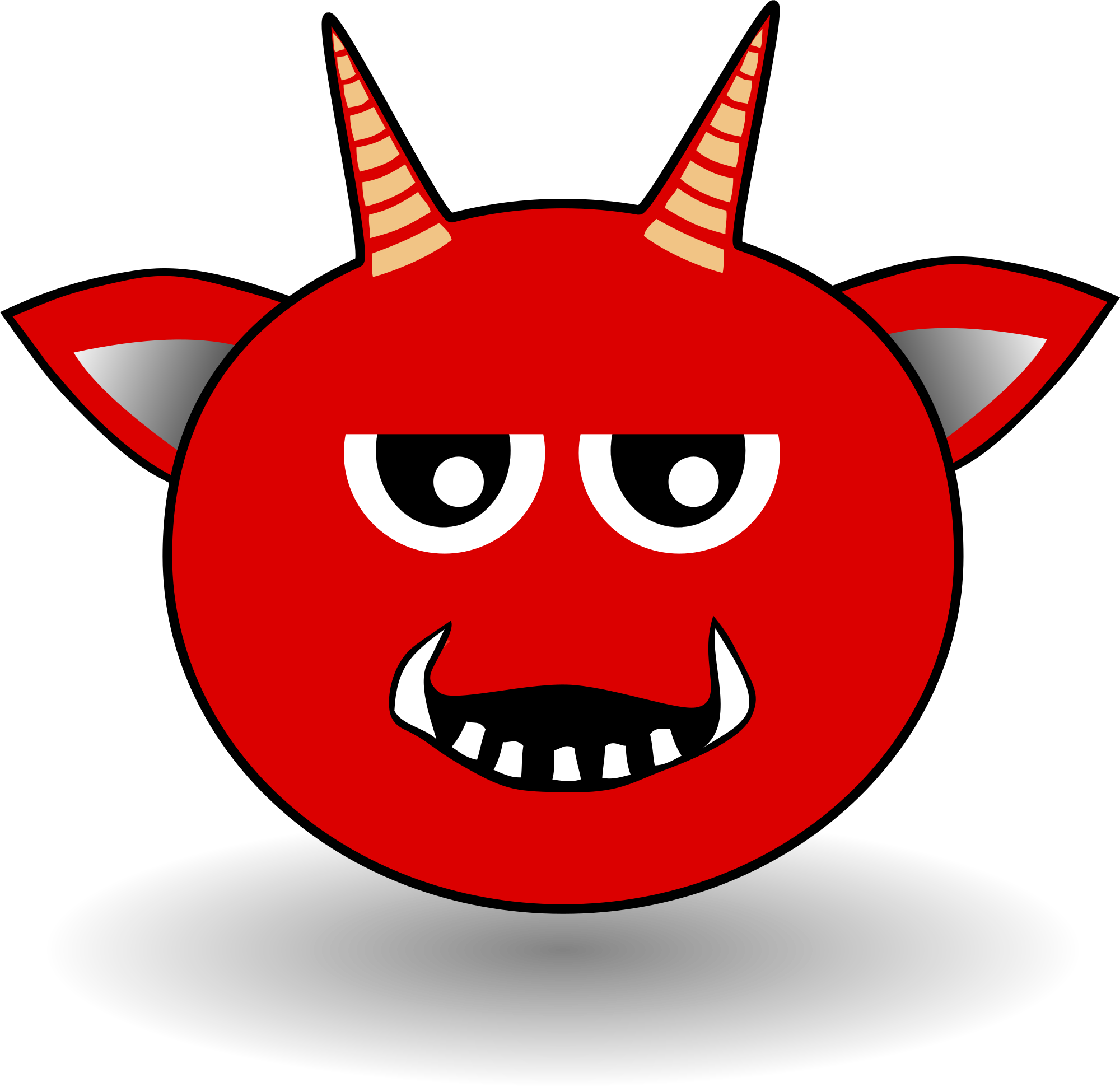 Little Red Devil Head Cartoon - Openclipart