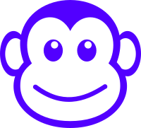 funny monkey face simple path