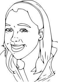 Smiling Girl's Head