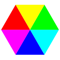 hexagon 6 color