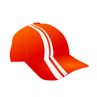 cap with racing stripes