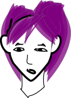 Girl with purple hair