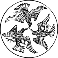 three birds in a circle