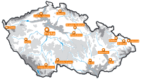 Map of the Czech Republic