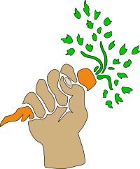 Hand holding carrot