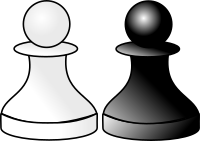 black and white pawns d r