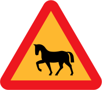 Warning Horses Roadsign