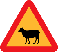 Warning Sheep Roadsign