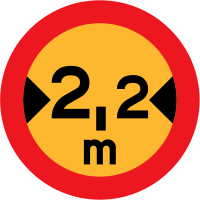 2.2 m sign