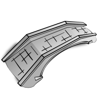 RPG map symbols: stone bridge