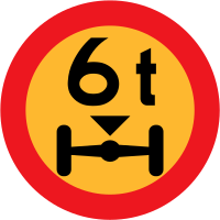 6t wheelbase sign