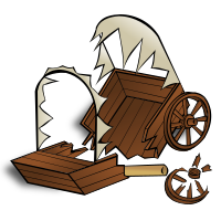 RPG map symbols: caravan wreck