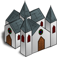 RPG map symbols: Cathedral