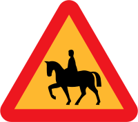 Horserider roadsign