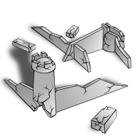 RPG map symbols: Ruins