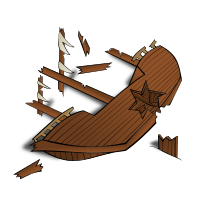 RPG map symbols: Shipwreck