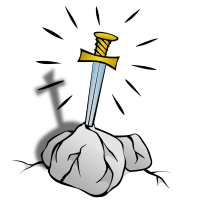 RPG map symbols: Sword in the Stone