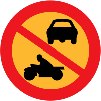 No Motorbikes or cars