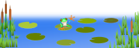 Frog On Bluish Pond