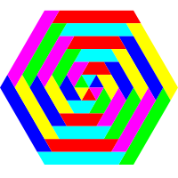 hexagon trapezoid colors