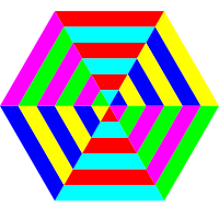 hexgon triangle stripes
