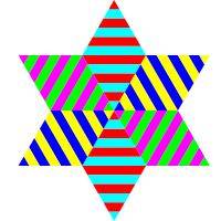 hexagram triangle stripes