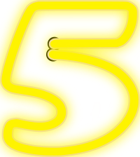 Neon Numerals-5 1