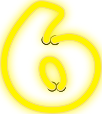 Neon Numerals-6 1