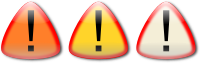 Cautions, Warnings. Precaucion, Alertas.