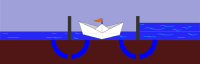 Working of a sluice or lock (phase 5)