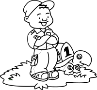 Boy and Turtle 1
