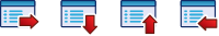 red menu icon set
