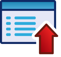 red menu icon set