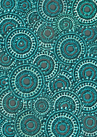 Teal Circle Pattern Scrapbook Paper