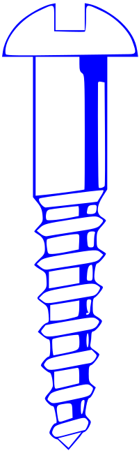 Wood Screw - Blue