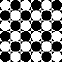 circles inside chessboard