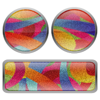 Multicolored Film Grained Buttons