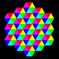triangle tessellation 6 color