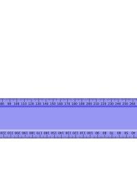 Blue metric ruler
