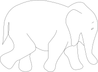 elephant outline