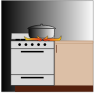 Pot on stove