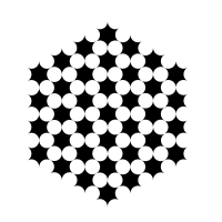 round hexagons circles