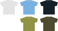 XL-size Blank T-shirt Template