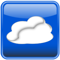 Cloud computing button glossy. Nube computo brilloso.