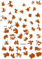 Various Cartoons and Faces