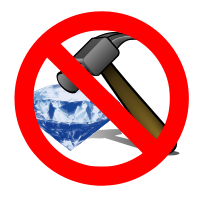 No breaking a diamond with a hammer