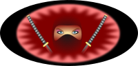 ninja woman in red