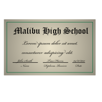 A high school diploma
